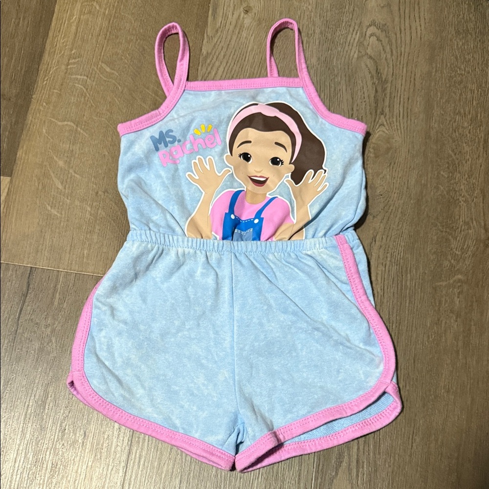 Ms. Rachel Blue and Pink Romper 2T